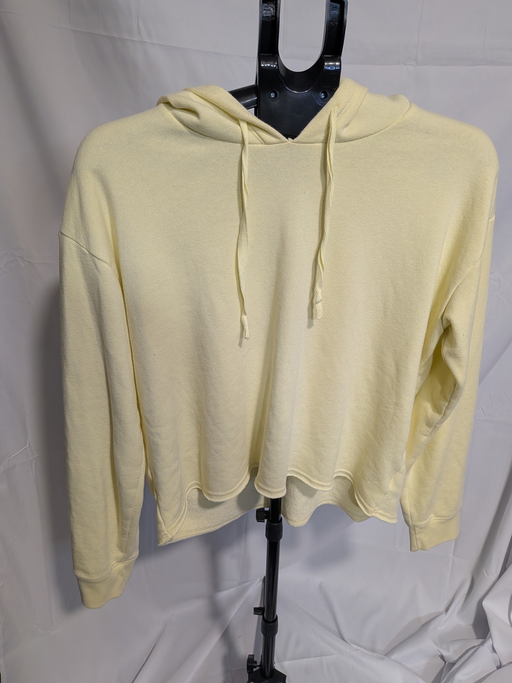 Women's Cream Yellow Hooded Pullover Sweater